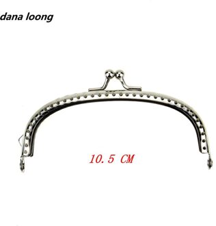 1 Stuk Boogvormige Glossy Zilver Basic Metal Purse Frame Kus Sluiting Lock Diy Tas Accessoires 6.5/8.5/10.5/12.5/15.5 Cm 10.5 CM