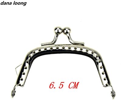 1 Stuk Boogvormige Glossy Zilver Basic Metal Purse Frame Kus Sluiting Lock Diy Tas Accessoires 6.5/8.5/10.5/12.5/15.5 Cm 6.5 CM