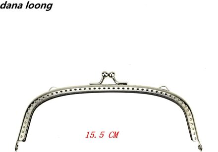 1 Stuk Boogvormige Glossy Zilver Basic Metal Purse Frame Kus Sluiting Lock Diy Tas Accessoires 6.5/8.5/10.5/12.5/15.5 Cm