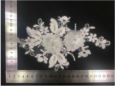 1 Stuk Borduurwerk Patch Doek Sticker Kleding Accessoires Bloem Doek Sticker Denim Patch Bloem Kleding Patch Sticker 12.23cm