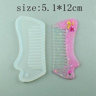 1 Stuk Diy Clear Silicone Voor Kam Mal Voor Epoxyhars Met Echte Bloem Handgemaakte Sieraden Gereedschap Hars Mallen Voor sieraden 02