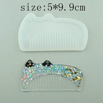 1 Stuk Diy Clear Silicone Voor Kam Mal Voor Epoxyhars Met Echte Bloem Handgemaakte Sieraden Gereedschap Hars Mallen Voor sieraden 04