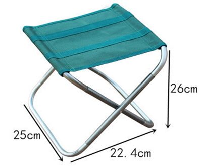 1 Stuk Draagbare Outdoor Klapstoel Mini Inklapbare Barbecue Kruk Schetsen Camping Vissen Stoel Met Opbergtas groen