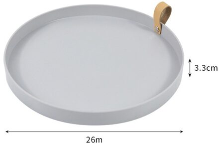 1 Stuk Eenvoudige Effen Kleur Ronde Opbergvak Draagbare Slaapkamer Tafel Decoratieve Cosmetica Sieraden Diversen Display Organizer