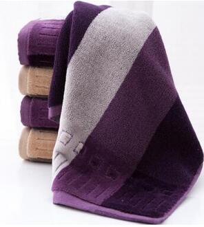 1 stuk Gezicht Handdoek 100% Katoen Sport Handdoeken Voor Volwassen Vrouw Man Square34x34cm Gedrukt Bruin, Paars strandlaken toalha paars Towel