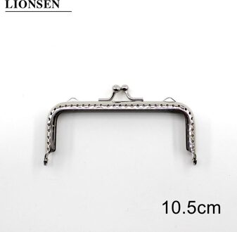 1 Stuk Glanzende Zilveren Vierkante Basic Metal Purse Frame Kus Sluiting Lock Diy Tas Accessoires 6.5/8.5/10.5/12.5/15/18Cm 10.5cm