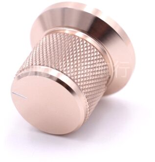 1 Stuk Gouden Massief Aluminium Cilindrische Rasterpatroon Audio Systeem Diy Knoppen, Diameter 30Mm, Hoogte 25Mm