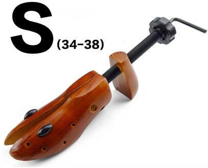 1 Stuk Hout 2-Manier Houten Schoenspanners Verstelbare Vorm Voor Vrouwen Schoenen Boom Professionele Schoen Brancard Extender keeper Verbreden bruin S