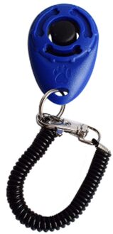 1 Stuk Huisdier Van De Hond Klik Clicker Training Trainer Hulp Wrist Strap Marineblauw