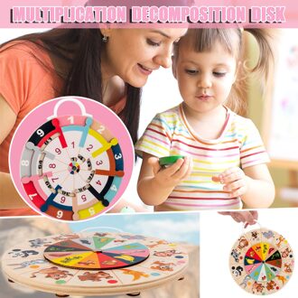 1 Stuk Kid Draaitafel Speelgoed Houten Kleurrijke Multifunctionele Digitale Speelgoed Ouder-kind Interactief Educatief Speelgoed Игрушки