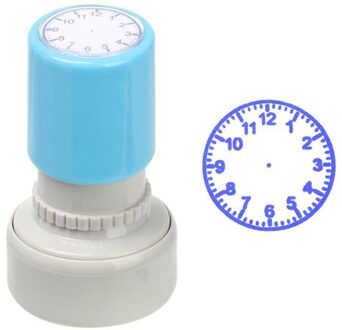 1 Stuk Klok Stempel Leermiddelen Voor Kinderen Leren Horloge Tijd Seal Basisschool blauw 1
