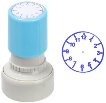 1 Stuk Klok Stempel Leermiddelen Voor Kinderen Leren Horloge Tijd Seal Basisschool blauw 2