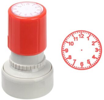 1 Stuk Klok Stempel Leermiddelen Voor Kinderen Leren Horloge Tijd Seal Basisschool rood 1