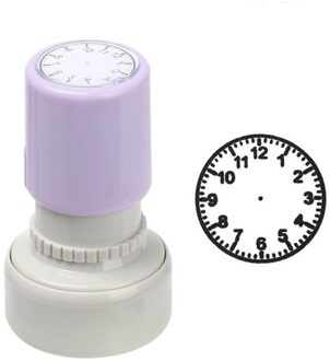 1 Stuk Klok Stempel Leermiddelen Voor Kinderen Leren Horloge Tijd Seal Basisschool zwart 1