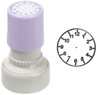 1 Stuk Klok Stempel Leermiddelen Voor Kinderen Leren Horloge Tijd Seal Basisschool zwart 2