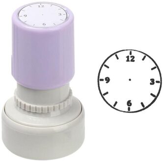 1 Stuk Klok Stempel Leermiddelen Voor Kinderen Leren Horloge Tijd Seal Basisschool zwart 3