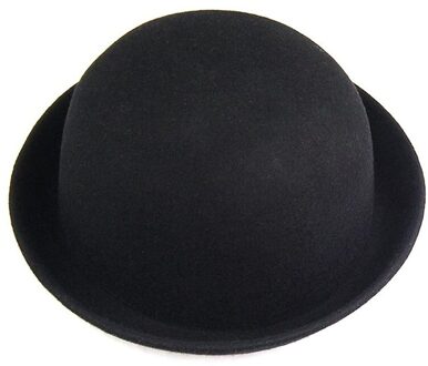 1 Stuk Meloen Bolhoed Hoed Bolhoed Bolhoed Vilten Hoed Chaplin Hoed Hoed Rijden (Zwart)