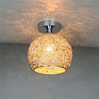 1 Stuk Moderne Led Opknoping Plafondlamp Kleurrijke E27 Hanglamp Voor Slaapkamer Kinderkamer Balkon Gangpad Gang champagne