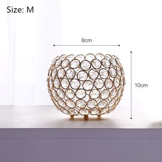 1 Stuk Nordic Romantische Crystal Kandelaar Hollow Out Kaarshouder Wedding Decor Props Tafelblad Ornament