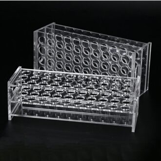 1 stuk/partij Plastic buis rack holder, Organisch glas reageerbuis stand ondersteuning, rack voor buizen Diameter 31mm 30/40/50 gaten 31mm 50holes