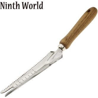 1 Stuk Rvs Tuin Wieder Hand Tool Tuinieren Wieder Schop Met Ergonomisch Handvat Voor Planten En Wieden Tool