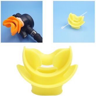 1 Stuk Scuba Duiken Siliconen Comfort Bite Mondstuk Vervanging Gear Voor Regulator Buis Accessoires geel