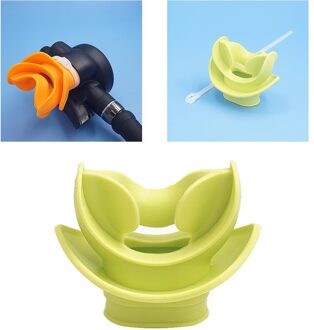 1 Stuk Scuba Duiken Siliconen Comfort Bite Mondstuk Vervanging Gear Voor Regulator Buis Accessoires groen