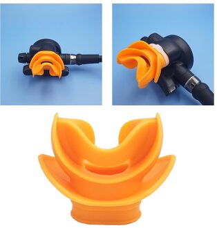 1 Stuk Scuba Duiken Siliconen Comfort Bite Mondstuk Vervanging Gear Voor Regulator Buis Accessoires oranje