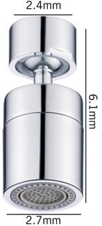 1 Stuk Van 360-Graden Keukenkraan Beluchter, Draaibare Waterbesparende Filter, Nozzle Spuit, spoelbak Mengkraan Beluchter, Douche Extender 80 degrees