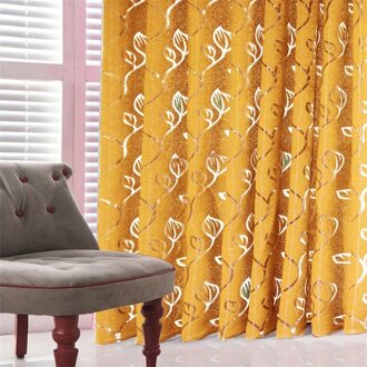 1 Stuk Van Rotan Blad Tulle Deur Gordijn Opknoping Panel Tule Sjaal Draperie Sheer Tulle Gordijn Tule Venster Voor Slaapkamer geel