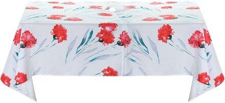 1 Stuk Van Waterdichte Tafelkleed Eettafel Cover Bruiloft Decoratie Outdoor Rits Tafelkleed Tafelkleed Met Paraplu Gat Bruin