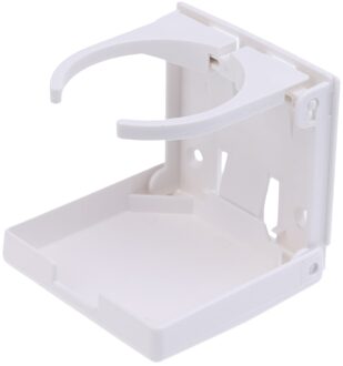 1 stuk Verstelbare Vouwen Wit Nylon Drinken Bekerhouder Bracket Stand Boot/Marine/Caravan/Auto 9.5x9.5x9 cm