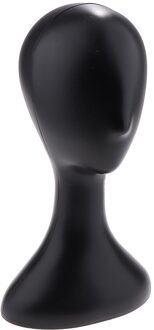 1 stuk Vrouwelijke Abstracte Egghead Mannequin Hoofd Mannequin Model Hoofd met Lange Hals Pruik Haar Hoed Cap Display Stand zwart