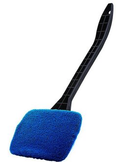 1 Stuks 13 Inch Afneembare Ruitenwisser Reinigingsborstel Microfiber Borstels Met Doek Pad Car Cleaning Tool Borstel blauw