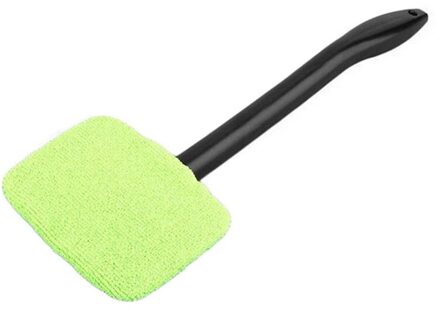 1 Stuks 13 Inch Afneembare Ruitenwisser Reinigingsborstel Microfiber Borstels Met Doek Pad Car Cleaning Tool Borstel groen