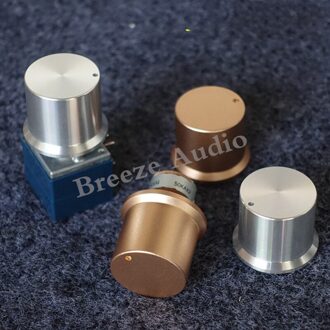 1 Stuks Alle Aluminium Knop Strohoed Soort Audio Systeem Diy Knoppen, Diameter 30Mm, hoogte 25Mm (Zilver Goud)