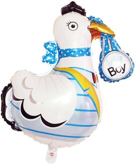 1 Stuks Aluminium Folie Ballon Cartoon Chick Kip Pasen Decoratie Leuke Voor Kids D1 blauw