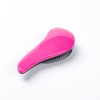 1 Stuks Anti-Statische Haar Borstel Kam Styling Tools Douche Galvaniseren Detangling Massage Kammen Voor Salon Styling Vrouwen Meisjes haar roos rood