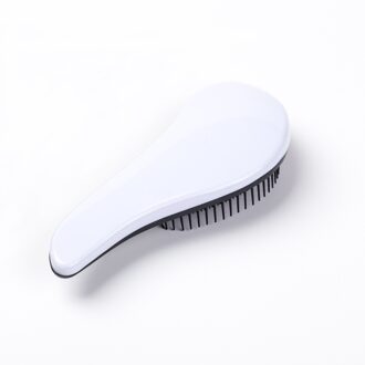 1 Stuks Anti-Statische Haar Borstel Kam Styling Tools Douche Galvaniseren Detangling Massage Kammen Voor Salon Styling Vrouwen Meisjes haar wit