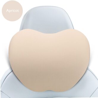 1 Stuks Auto Hoofdsteun Nekkussen Voor Auto Seat Stoel Memory Foam Katoen Mesh Kussen Stof Cover Soft Head Rest reizen Ondersteuning abrikoos