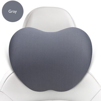 1 Stuks Auto Hoofdsteun Nekkussen Voor Auto Seat Stoel Memory Foam Katoen Mesh Kussen Stof Cover Soft Head Rest reizen Ondersteuning grijs