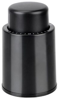 1 Stuks Black Abs Siliconen Vacuüm Wijnfles Stopper Verzegelde Opslag Vacuüm Geheugen Wijn Stop Push Stijl Wijnkurken Bar gereedschap