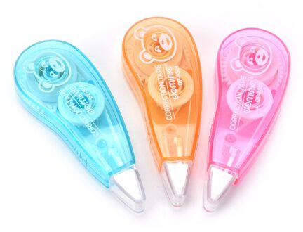 1 Stuks Correctie Tape Creatieve Kantoor School Briefpapier Leveringen Vormige Correctie Supplies Willekeurige Kleur