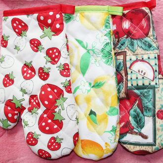 1 Stuks Dikker Hittebestendige Katoen Veilig Handschoen Bakken Magnetron Koken Bakvormen Keuken Food Grade Anti Handschoenen mitts