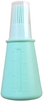 1 Stuks Draagbare Siliconen Bbq Olie Fles Met Borstel Grill Olie Borstels Vloeibare Olie Gebak Keuken Bakken Bbq Tool Keuken gereedschap blauw