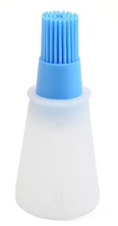 1 Stuks Draagbare Siliconen Olie Fles Met Borstel Grill Olie Borstels Vloeibare Olie Gebak Keuken Bakken Bbq Gereedschap Keuken Gereedschap voor Bbq Blauw