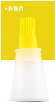 1 Stuks Draagbare Siliconen Olie Fles Met Borstel Grill Olie Borstels Vloeibare Olie Gebak Keuken Bakken Bbq Gereedschap Keuken Gereedschap voor Bbq geel