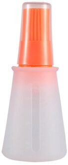 1 Stuks Draagbare Siliconen Olie Fles Met Borstel Grill Olie Borstels Vloeibare Olie Gebak Keuken Bakken Bbq Gereedschap Keuken Gereedschap voor Bbq oranje