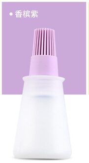 1 Stuks Draagbare Siliconen Olie Fles Met Borstel Grill Olie Borstels Vloeibare Olie Gebak Keuken Bakken Bbq Gereedschap Keuken Gereedschap voor Bbq paars