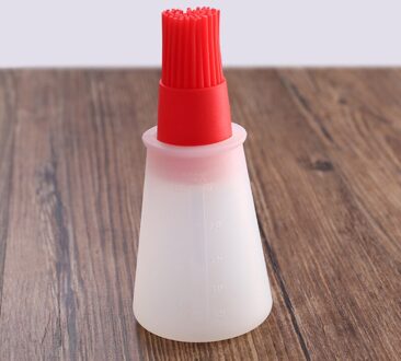 1 Stuks Draagbare Siliconen Olie Fles Met Borstel Grill Olie Borstels Vloeibare Olie Gebak Keuken Bakken Bbq Gereedschap Keuken Gereedschap voor Bbq rood